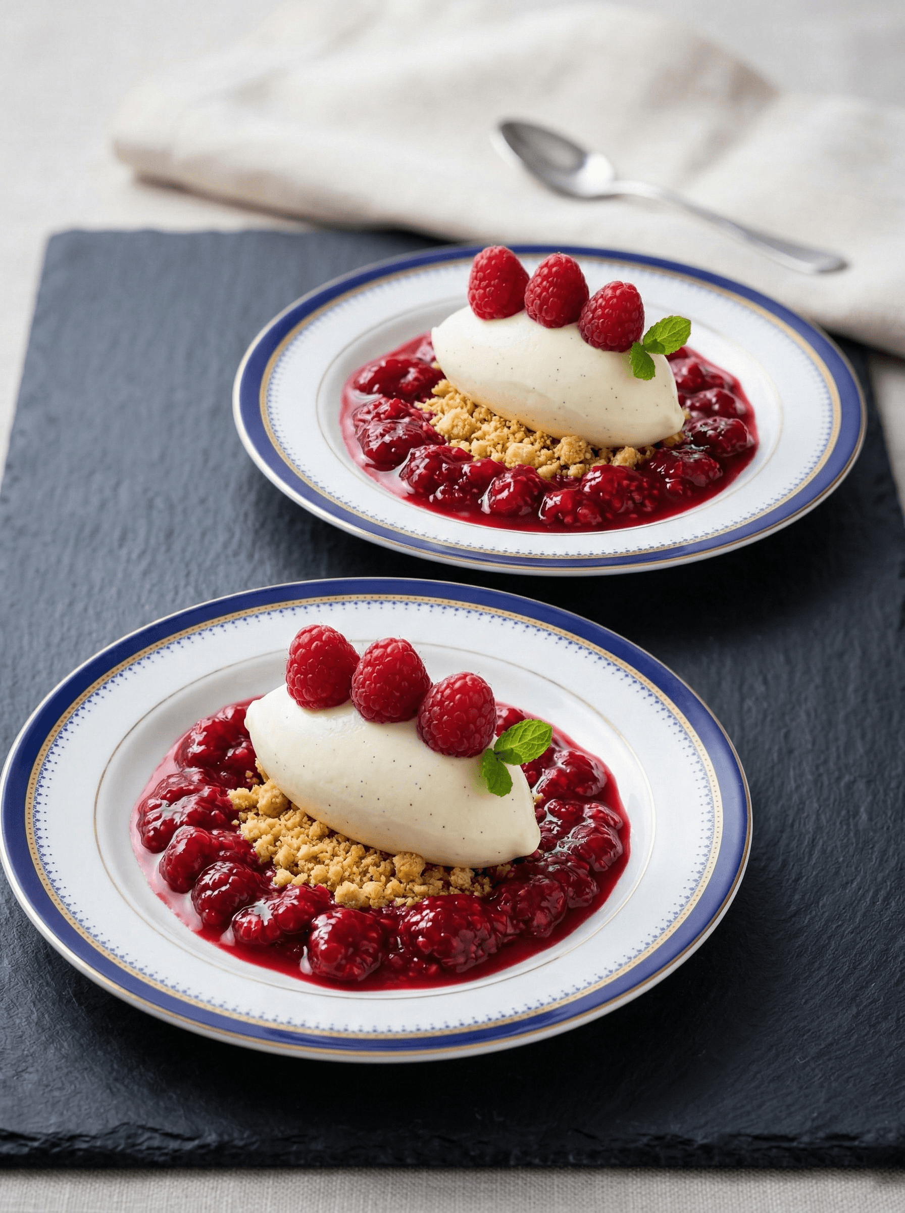 Cheesecake framboise déconstruit