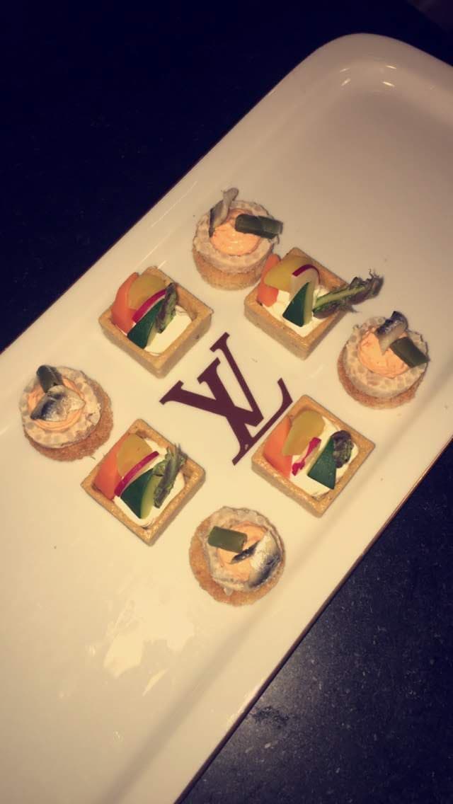 Canapés événement Louis Vuitton