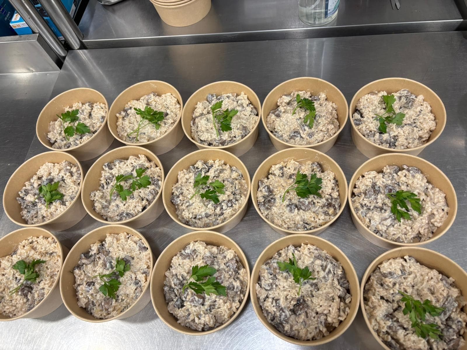 Risotto champignons en barquettes